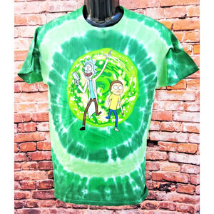 Rare RICK And MORTY (Adult Swim) Graphic Tshirt Tie Die Mens Size M